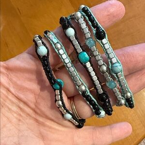 Lucky Brand NEW Black and Turquoise Beaded Bracelet